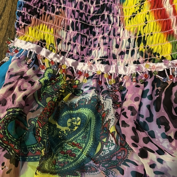 Gorgeous strapless or halter les tout petits sz.10 sheer overlay dress high low - Picture 3 of 6